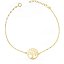 Pulsera de Oro Amarillo 18K Árbol de la Vida 14 mm con Cadena Tallada – Símbolo de Fuerza y Sabiduría
